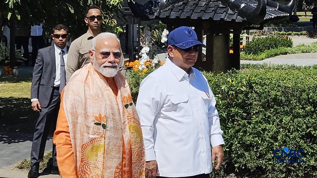 Prabowo - PM Modi Resmikan Kerja Sama Revitalisasi Candi Prambanan