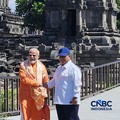 Presiden Prabowo Subianto dan Perdana Menteri India Narendra Modi mengunjungi Situs Candi Prambanan, Rabu (8/7/2027). (CNBC Indonesia/Emir Yanwardhana)