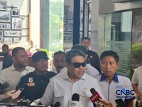 Penasihat Presiden Bidang Ketenagakerjaan dan Kesejahteraan Buruh/Ketua KSPI Said Iqbal di kantor Kementerian Keuangan. CNBC Indonesia/Chandra Dwi Pranata