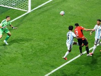 Soccer Football - FIFA World Cup 2026 - Round of 16 - Argentina v Egypt - Atlanta Stadium, Atlanta, Georgia, U.S. - July 7, 2026 Egypt's Yasser Ibrahim scores their first goal REUTERS/Marco Bello