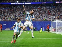 Soccer Football - FIFA World Cup 2026 - Round of 16 - Argentina v Egypt - Atlanta Stadium, Atlanta, Georgia, U.S. - July 7, 2026 Argentina's Lionel Messi celebrates scoring their second goal REUTERS/Carlos Barria