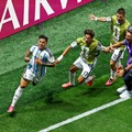 Soccer Football - FIFA World Cup 2026 - Round of 16 - Argentina v Egypt - Atlanta Stadium, Atlanta, Georgia, U.S. - July 7, 2026 Argentina's Enzo Fernandez celebrates scoring their third goal REUTERS/Marco Bello
