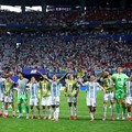 Soccer Football - FIFA World Cup 2026 - Round of 16 - Argentina v Egypt - Atlanta Stadium, Atlanta, Georgia, U.S. - July 7, 2026 Argentina players celebrate after the match REUTERS/Carlos Barria