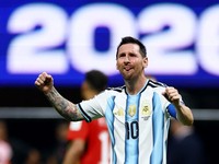 Soccer Football - FIFA World Cup 2026 - Round of 16 - Argentina v Egypt - Atlanta Stadium, Atlanta, Georgia, U.S. - July 7, 2026 Argentina's Lionel Messi celebrates after the match REUTERS/Carlos Barria