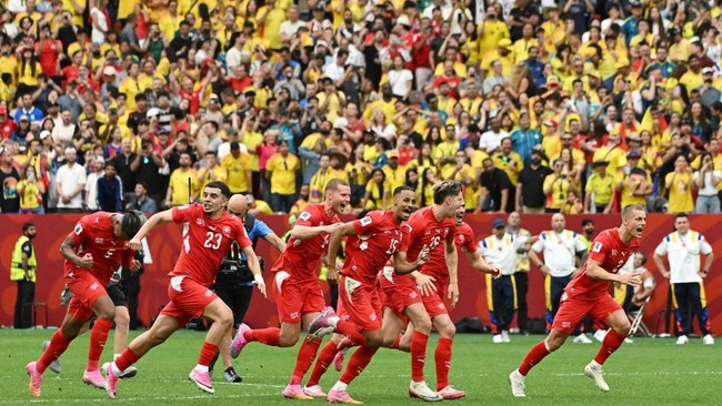 Swiss Lolos Perempat Final Piala Dunia 2026 Usai Menang Adu Penalti atas Kolombia