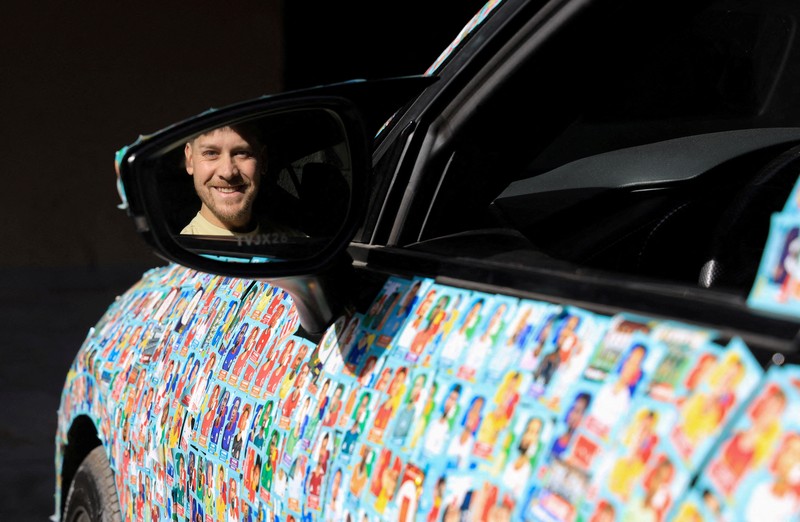Chilean soccer fan and content creator Ariel Osses smiles while sitting in his car, which is covered with FIFA World Cup 2026 Panini stickers, fulfilling an updated version of his childhood dream of having a World Cup Panini album, in Santiago, Chile, July 6, 2026. REUTERS/Diego Reyes     TPX IMAGES OF THE DAY
