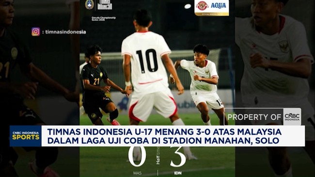 Timnas Indonesia U-17 Tundukkan Malaysia 3-0: Kemenangan Gemilang di Laga Persahabatan