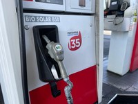 BBM Solar dengan campuran B50 di SPBU Pertamina, Rest Area KM 57, Tol Jakarta-Cikampek. Rabu (8/7/2026). (CNBC Indonesia/Firda Dwi Muliawati)