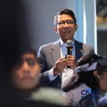 Ketua Komisi XI DPR RI, Mukhamad Misbakhun dalam acara diskusi Coffe Morning CNBC Indonesia berjudul “Kupas Tuntas Aturan Penyeragaman Kemasan Produk Tembakau” di Park Hyatt Jakarta, Kamis, (9/7/2026). (CNBC Indonesia/Tri Susilo)