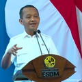 Menteri ESDM Bahlil Lahadalia saat menyampaikan sambutan jelang peluncuran Biodiesel B50 di Karawang, Kamis (9/7/2026). (Tangkapan Layar Youtube/Sekretariat Presiden)