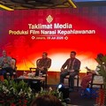 Menteri Kebudayaan Fadli Zon dalam peluncuran Produksi Film Narasi Kepahlawanan di Jakarta, Kamis (9/7/2026). (CNBC Indonesia/Fakhriansyah)