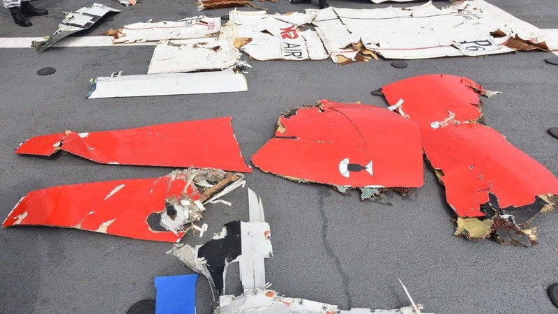 The wreckage of the K2 Airways Boeing 737 cargo plane that crashed in the Arabian Sea, found and retrieved by Pakistani rescuers, according to Pakistan Airports Authority, in this handout image released on July 8, 2026. Pakistan Airports Authority via Facebook/Handout via REUTERS    THIS IMAGE HAS BEEN SUPPLIED BY A THIRD PARTY. NO RESALES. NO ARCHIVES. MANDATORY CREDIT.