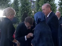 Para pemimpin negara anggota NATO tiba di Ankara, Turki, pada Selasa (7/7), untuk menghadiri jamuan makan malam pembuka Konferensi Tingkat Tinggi (KTT) NATO yang diselenggarakan Presiden Turki Recep Tayyip Erdoğan di kompleks kepresidenan. (Tangkapa