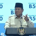 Presiden Prabowo Subianto saat menyampaikan sambutan jelang peresmian Biodisel B50 di Karawang, Kamis (9/7/2026). (Tangkapan Layar Youtube/Sekretariat Presiden)