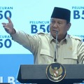 Presiden Prabowo Subianto saat menyampaikan sambutan jelang peresmian Biodisel B50 di Karawang, Kamis (9/7/2026). (Tangkapan Layar Youtube/Sekretariat Presiden)