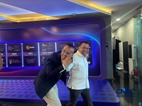 Andi Syamsuddin Arsad atau Haji Isam hadir dalam pencatatan perdana emiten Raffi Ahmad, Rans Entertainmen Indonesia (RANS) di Bursa Efek Indonesia, Jakarta, Jumat (10/7/2026). (CNBC Indonesia/Mentari Puspadini)