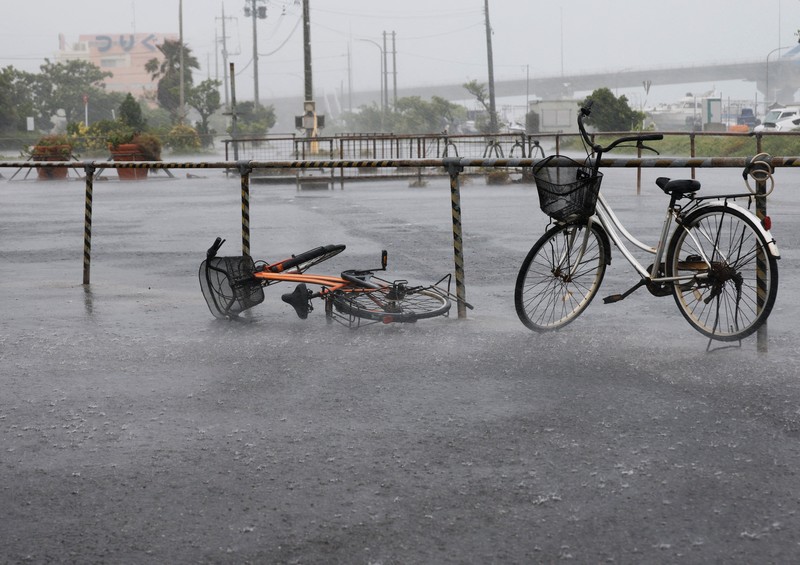 A gate to Ishigaki airport is closed as Typhoon Bavi approaches, in Ishigaki, Japan, July 10, 2026.  REUTERS/Kim Kyung-Hoon