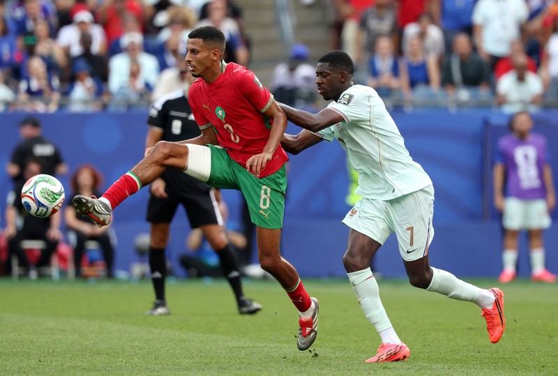 Kylian Mbappe merayakan kemenangan usai pertandingan yang memastikan Prancis lolos ke babak semifinal Piala Dunia FIFA 2026 setelah mengalahkan Maroko pada perempat final di Boston Stadium, Foxborough, Massachusetts, Amerika Serikat, Kamis (9/7/2026). (REUTERS/Paul Childs)