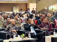 Menkeu saat memberikan kuliah umum pada Acara Puncak Dies Natalis ke-11 Politeknik Keuangan Negara (PKN) STAN di Kampus PKN STAN, Bintaro, Tangerang Selatan, Jumat (10/7). (Tangkapan Layar Kemenkeu)