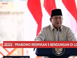 Momen Prabowo Resmikan 5 Bendungan Rp 9,79 Triliun di Lombok NTB
