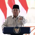 Presiden Prabowo Subianto menyampaikan sambutan jelang peresmian 5 Bendungan di Indonesia, Lombok Barat, Jumat (10/7/2026). (Tangkapan Layar Youtube/Sekretariat Presiden)