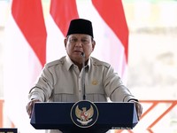 Foto: Presiden Prabowo Subianto menyampaikan sambutan menjelang peresmian lima bendungan di Indonesia, Lombok Barat, Nusa Tenggara Barat, Jumat (10/7/2026). (Tangkapan Layar YouTube Sekretariat Presiden)