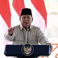 Presiden Prabowo Subianto menyampaikan sambutan jelang peresmian 5 Bendungan di Indonesia, Lombok Barat, Jumat (10/7/2026). (Tangkapan Layar Youtube/Sekretariat Presiden)