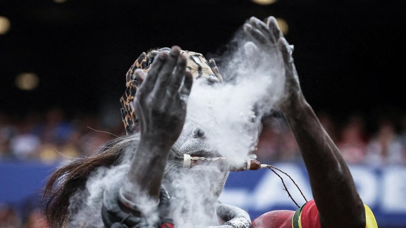 Soccer Football - FIFA World Cup 2026 - Group L - Croatia v Ghana - Philadelphia Stadium, Philadelphia, Pennsylvania, U.S. - June 27, 2026 A Ghana fan during the match IMAGN IMAGES via Reuters/Bill Streicher          SEARCH