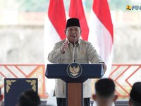 Presiden Prabowo Subianto meresmikan lima bendungan yang berlangsung di Bendungan Meninting, Kabupaten Lombok Barat, Nusa Tenggara Barat, Jumat (10/7/2026). (Dok. Kementerian PU)