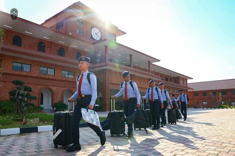 Angkatan pertama SMA Taruna Nusantara Kampus Ibu Kota Nusantara (IKN) mulai tiba di Nusantara pada Kamis (9/7/2026). (Dok. Humas Otorita IKN)