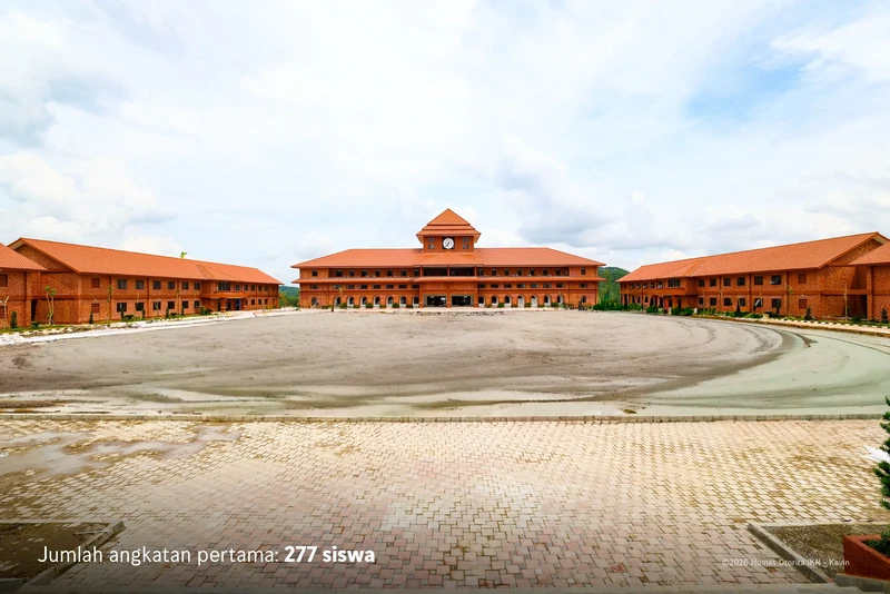 Angkatan pertama SMA Taruna Nusantara Kampus Ibu Kota Nusantara (IKN) mulai tiba di Nusantara pada Kamis (9/7/2026). (Dok. Humas Otorita IKN)