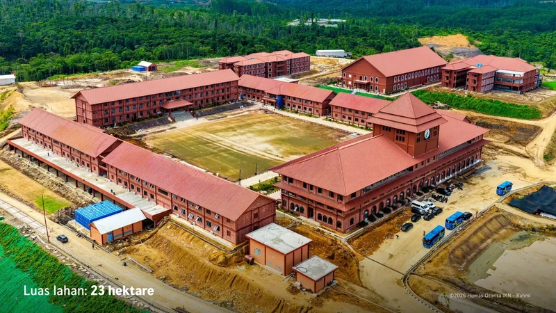 Angkatan pertama SMA Taruna Nusantara Kampus Ibu Kota Nusantara (IKN) mulai tiba di Nusantara pada Kamis (9/7/2026). (Dok. Humas Otorita IKN)