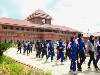Angkatan pertama SMA Taruna Nusantara Kampus Ibu Kota Nusantara (IKN) mulai tiba di Nusantara pada Kamis (9/7/2026). (Dok. Humas Otorita IKN)