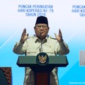 Presiden Prabowo Subianto saat menyampaikan sambutan dalam Puncak Peringatan Hari Koperasi ke-79 Tahun 2026, Jakarta, Minggu (12/7/2026). (Tangkapan Layar Youtube/Sekretariat Presiden)
