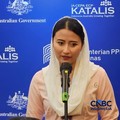 Asisten Menteri Luar Negeri dan Perdagangan Australia, Matt Thistlethwaite dan Wakil Menteri Perdagangan, Dyah Roro Esti Widya Putri dalam peluncuran Katalis 2.0 di Jakarta Selatan, Senin (13/7/2026). (CNBC Indonesia/Thea Fathanah Arbar)