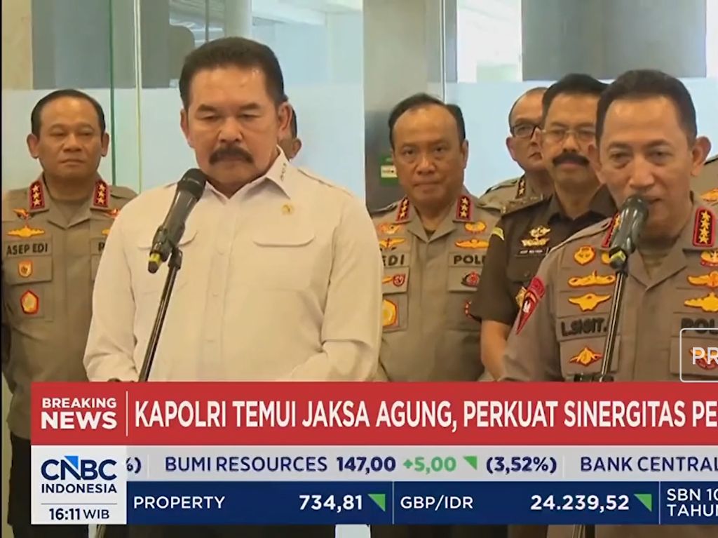 Perkuat Sinergi, Kapolri Listyo Sigit Temui Jaksa Agung ST Burhanuddin