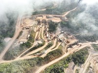 Proyek Porfiri tembaga-emas Gua Macan, area tambang Tujuh Bukit di Banyuwangi, Jawa Timur, yang dikelola PT Merdeka Copper Gold Tbk (MDKA). (Dok. MDKA)