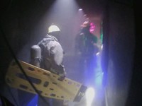 Sebanyak 27 orang tewas dalam kebakaran besar di sebuah bar di Bangkok, Thailand, pada Minggu (12/7/2026) malam waktu setempat. Selain puluhan korban tewas, puluhan orang lainnya juga terluka. (via REUTERS/BANGKOK RESCUE WORKERS GROUP)