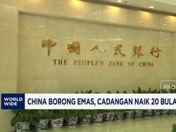 China Borong Emas, Cadangan Naik 20 Bulan Beruntun
