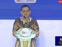 Deputi Bidang Koordinasi Pengelolaan dan Pengembangan Usaha Badan Usaha Milik Negara. Ferry Irawan dalam acara ‘Risk and Governance Summit (RGS)’ di Jakarta, Selasa (14/7/2026). (Tangkapan layar YouTube Ototitas Jasa Keuangan)