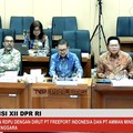 Komisi XII DPR  RI RDP dan RDPU dengan Dirut PT Freeport Indonesia dan PT Amman Mineral Nusa Tenggara di Gedung Parlemen Senayan, Jakarta, Selasa (14/7/2026). (Tangkapan layar)