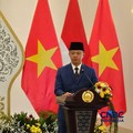 Menteri Luar Negeri RI Sugiono dan Menteri Luar Negeri Vietnam Lê Hoài Trung dalam Joint Commission on Bilateral Cooperation (JCBC) Indonesia-Vietnam di Gedung Pancasila, Jakarta Pusat, Selasa (14/7/2026). (CNBC Indonesia/Thea Fathanah Arbar)