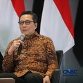 Direktur Utama Bursa Efek Indonesia, Jeffrey Hendrik saat menyampaikan pemaparan dalam Investment Forum 2026 di Bursa Efek Indonesia (BEI), Jakarta, Rabu (15/7/2026). (CNBC Indonesia/Faisal Rahman)