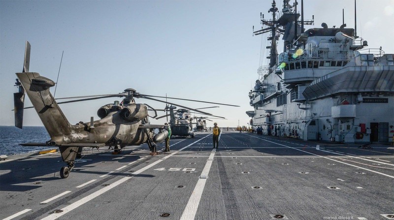 Kapal induk Giuseppe Garibaldi buatan Italia yang akan dipesan Presiden Prabowo Subianto. (Dok. seaforces)