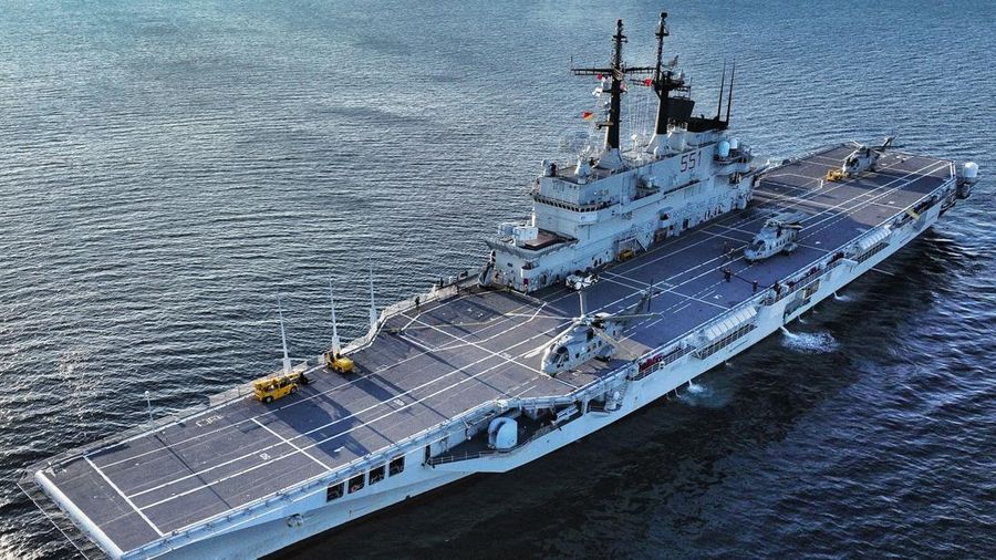 Kapal induk Giuseppe Garibaldi buatan Italia yang akan dipesan Presiden Prabowo Subianto. (Dok. seaforces)