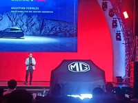 Sales Director MG Motor Indonesia, Agustian Ferikles dalam media gathering mid-Year Media Gathering MG, Rabu (15/7/2026). (CNBC Indonesia/Ferry Sandi)