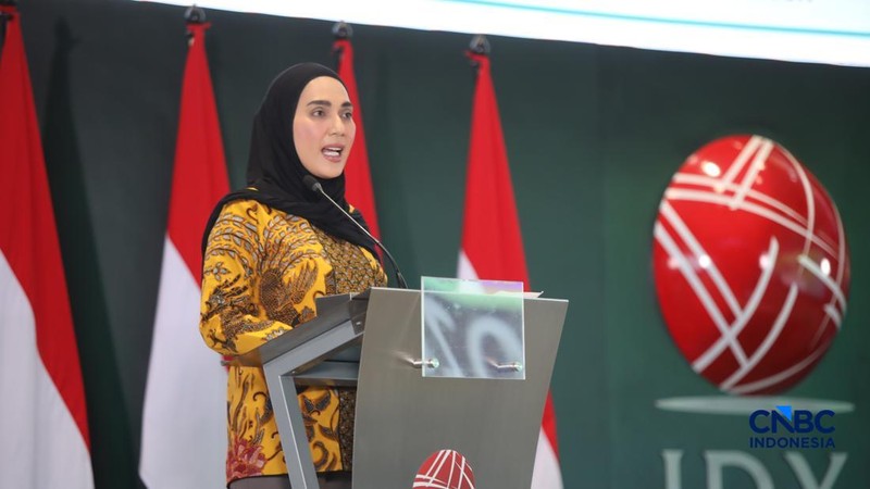 Wakil Ketua DPR RI, Sari Yuliati saat menyampaikan pemaparan dalam Investment Forum 2026 di Bursa Efek Indonesia (BEI), Jakarta, Rabu (15/7/2026).