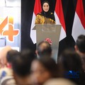 Wakil Ketua DPR RI, Sari Yuliati saat menyampaikan pemaparan dalam Investment Forum 2026 di Bursa Efek Indonesia (BEI), Jakarta, Rabu (15/7/2026). (CNBC Indonesia/Faisal Rahman)