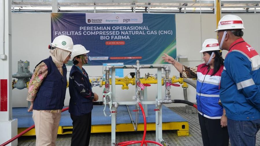 PT Bio Farma (Persero) dan PT Gagas Energi Indonesia (PGN Gagas) resmi berkolaborasi dalam pemanfaatan CNG di fasilitas Bio Farma di Bandung, Rabu (15/7/2026). (Dok. PT PGN (Persero) Tbk)