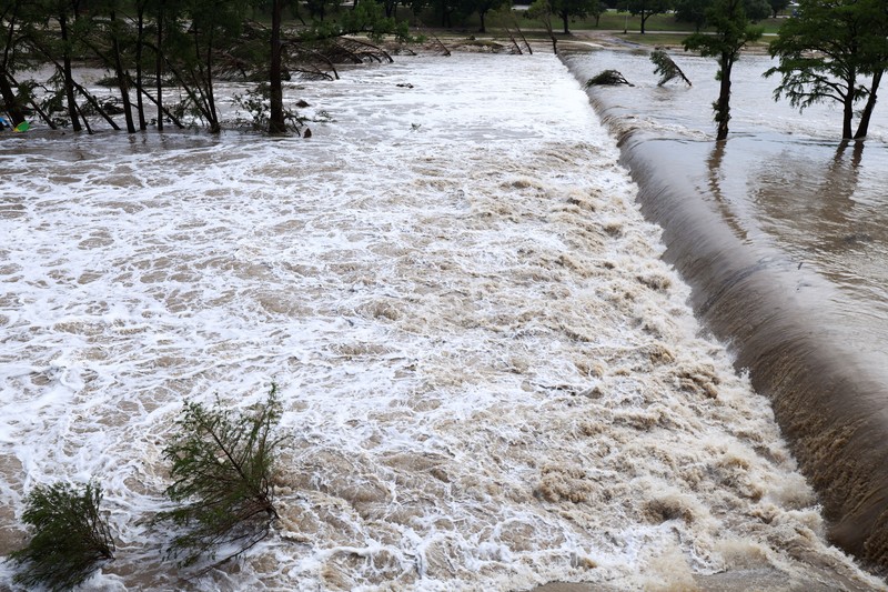 Banjir katastrofik kembali melanda Texas Tengah akibat meluapnya Sungai Guadalupe., Jumat (17/7/2026). (REUTERS/Kaylee Greenlee)